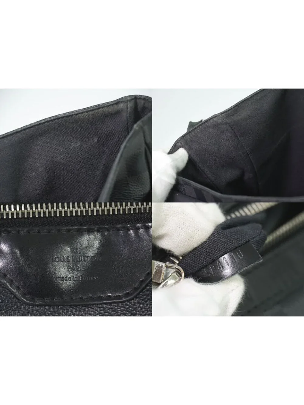 Louis Vuitton LV Daniel MM Damier Graphite Shoulder Bag Black Gray